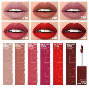 Matte liquid lipstick luxury vegan waterproof longlisting nude velvet lipstick