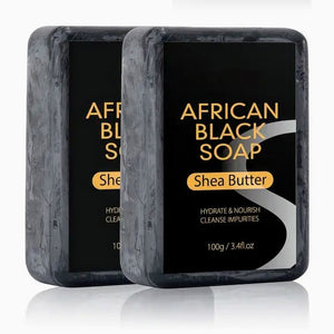 African Black Soap Shea Butter Cleansing Soap for Face Body