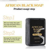 African Black Soap Shea Butter Cleansing Soap for Face Body