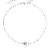 S925 Silver Mori Style Anklet Female Pastoral Style Thin Chain