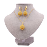 Women's 24K Gold Bridal Necklace Pendant Jewelry Suit