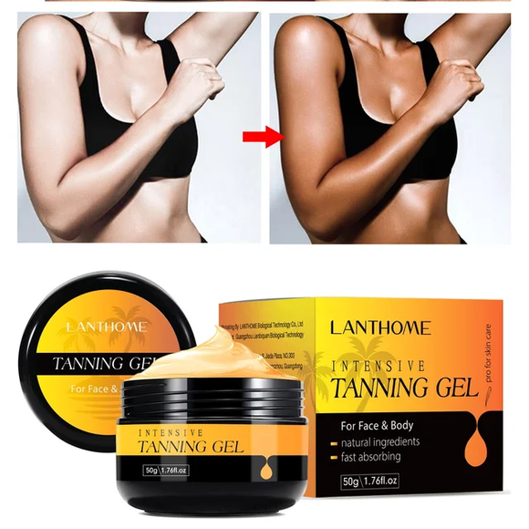 Self Tanning Cream Natural Dark Suntan Intensive Tanning Gel For Sunbed