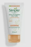 Simple Protect ‘n’ Glow detox & brighten clay mask 50ml For Dull And Tired Skin