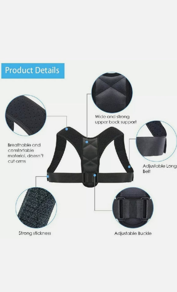 Posture Corrector Adjustable Therapy Clavicle Back Support Brace