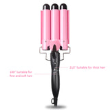 Triple Barrel Ceramic Hair Curler Curling Iron Salon Style Crimper Wave Waver