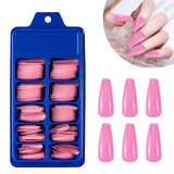 Long Fake Nails Acrylic Artificial False Nail Tips Stick On Full Nail 100 pcs