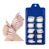 Long Fake Nails Acrylic Artificial False Nail Tips Stick On Full Nail 100 pcs