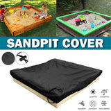 Sandpit Cover Bench Seat Sand Protector Box Cover Oxford Waterproof - 150x150x20cm